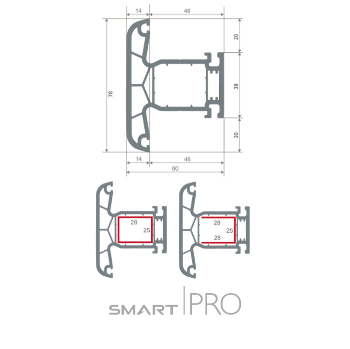 Импост 4-х камерный в Уральске