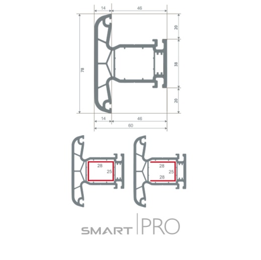 Импост 4-х камерный в Уральске